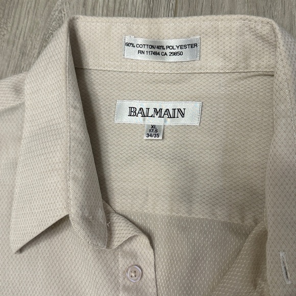 BALMAIN Mens Button Down Shirt Sz XL - Picture 5 of 7